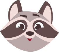 Raccoon face decoration